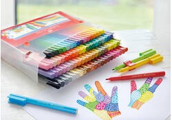 Kleurstift Faber-Castell Connector assorti cadeauset à 80 stuks