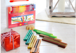 Kleurstift Faber-Castell Connector assorti koffer à 60 stuks