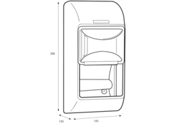 Dispenser Katrin 92384 toiletpapier standaard wit