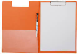 Klembordmap MAUL A4 staand met penlus PVC neon oranje
