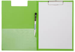 Klembordmap MAUL A4 staand met penlus PVC neon groen