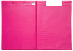 Klembordmap MAUL A4 staand met penlus PVC neon roze