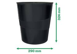 Papierbak Leitz Recycle range 15liter zwart