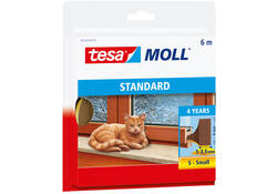 Tochtstrip tesamoll® Standard I-Profiel zelfklevend 6mx9mm bruin