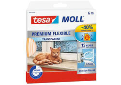 Tochtstrip tesamoll® Premium Flexible siliconen 6mx9mm transparant