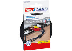 Kabelmanager tesa® On & Off bundelen 5mx10mm zwart