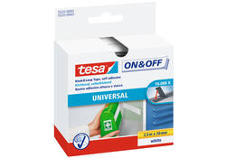 Klittenband tesa® On & Off 250cmx20mm zelfklevend wit