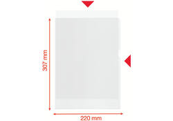 Insteekmap L-model Esselte A4 100% gerecycled 0.10mm transparant 100 stuks