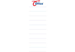 Rugetiket Office breed insteek wit 50pcs
