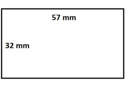 Zebra labeletiket IEZZY 800262-125 57x32mm 25mm wit permanent
