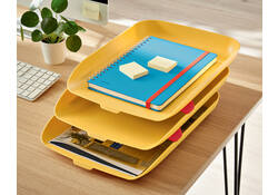 Brievenbak Leitz Cosy set van 3 A4 warm geel