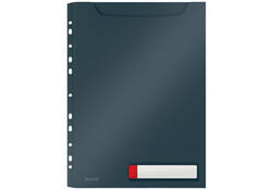 Insteekmap U-model Leitz Cosy harmonica A4 met perforatiestrip PP grijs