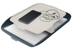 Brievenbak Leitz Cosy met desk organiser grijs