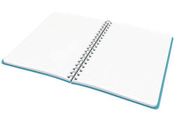 Notitieboek Leitz Cosy B5 160blz 100gr spiraal lijn blauw