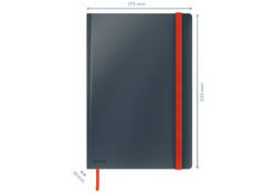 Notitieboek Leitz Cosy B5 160blz 100gr lijn grijs