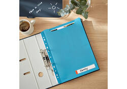 Insteekmap U-model Leitz Cosy harmonica A4 met perforatiestrip PP blauw