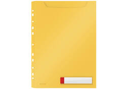 Insteekmap U-model Leitz Cosy harmonica A4 met perforatiestrip PP geel