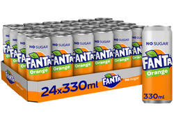Frisdrank Fanta orange zero blik 330ml