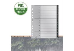 Tabblad Leitz Recycle A4 11-gaats 1-20 extra breed PP