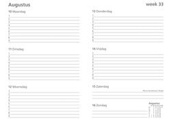 Schoolagenda 2024-2025 Ryam Studie Uni 7dagen/2pagina's rood
