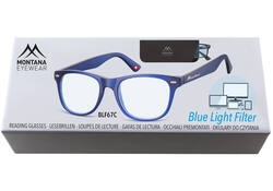 Leesbril Montana +2.50 dpt blue light filter blauw