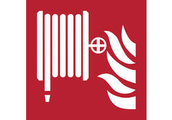 Pictogram bordje Djois Brandhaspel 200x200mm rood