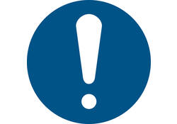 Pictogram bordje Djois Algemeen gebod Ø 200 mm Blauw
