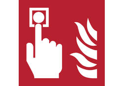 Pictogram bordje Djois Brandmelder 200x200mm rood