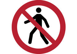 Pictogram bordje Djois Geen doorgang Ø 200 mm Rood