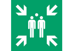 Pictogram bordje Djois Verzamelplaats 200x200mm groen