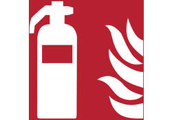 Pictogram bordje Djois Brandblusser 200x200mm rood