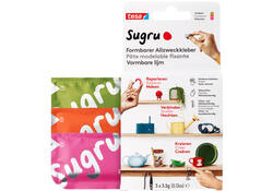 Kneedbare hobbylijm Sugru by tesa® sterke alleslijm 3 pakken roze oranje groen
