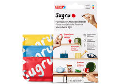 Kneedbare hobbylijm Sugru by tesa® sterke alleslijm 3 pakken rood blauw geel