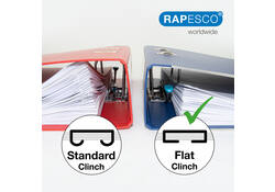 Nietmachine Rapesco antibacterieel flat clinch 35vel 24/6mm zwart