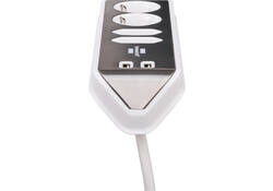 Stekkerdoos Brennenstuhl bureau Estilo 4 voudig inclusief 2 USB 2 meter wit/zilver