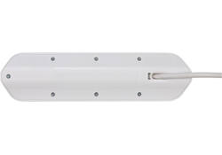 Stekkerdoos Brennenstuhl bureau Estilo 4 voudig inclusief 2 USB 2 meter wit/zilver