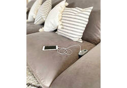 Laadstation Brennenstuhl Sofa 1 eurosocket 2 USB zwart/grijs