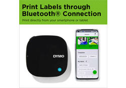 Labelprinter Dymo LetraTag 200B draagbaar bluetooth 12mm zwart display