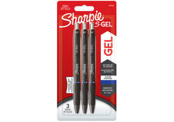 Gelschrijver Sharpie S-gel medium blauw blister à 3 stuks