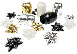 Krullint en strikken Design Group, goud, zwart & wit assorti