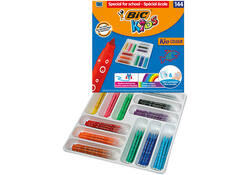 Kleurstiften BicKids couleur medium assorti schoolbox à 144 stuks