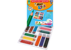 Kleurpotloden BicKids Evolution ecolutions assorti schoolbox à 144 stuks