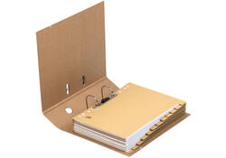 Ordner Oxford Touareg A4 80mm karton naturel/wit