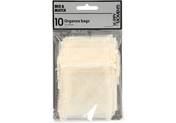 Organza zakjes Creativ Company 7x10cm 10 stuks off-white
