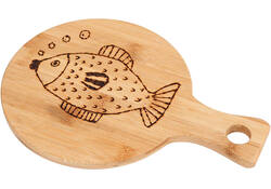 Snijplank Creativ Company rond Ø 17cm, lengte 24cm bamboe