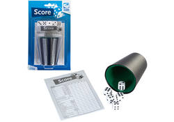 Spel dobbelset en scoreblok Clown