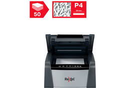 Papiervernietiger Rexel Optimum Auto+ 50X P4 snippers 4x28mm