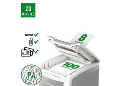 Papiervernietiger Leitz IQ Auto+ Small Office 100 P4 snippers 4x28mm