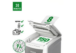 Papiervernietiger Leitz IQ Auto+ Office 150 P4 snippers 4x28mm