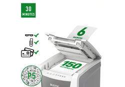 Papiervernietiger Leitz IQ Auto+ Office 150 P5 snippers 2x15mm